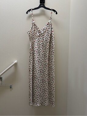 A New Day Rose Bias Cut Slip Dress Maxi Rose Print NWT 2X